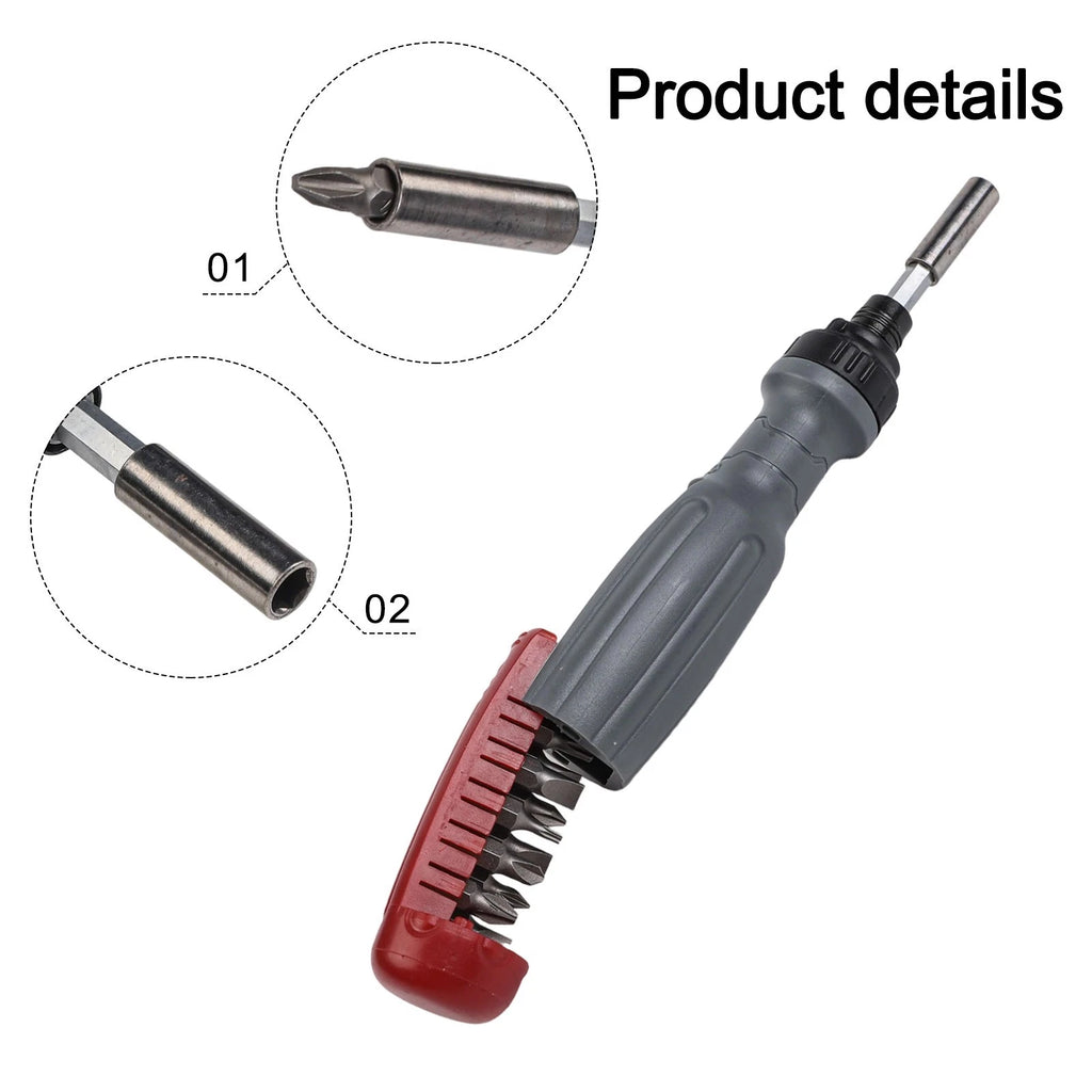 10-in-1 Ratchet Screwdriver Set with Quick Change Mechanism