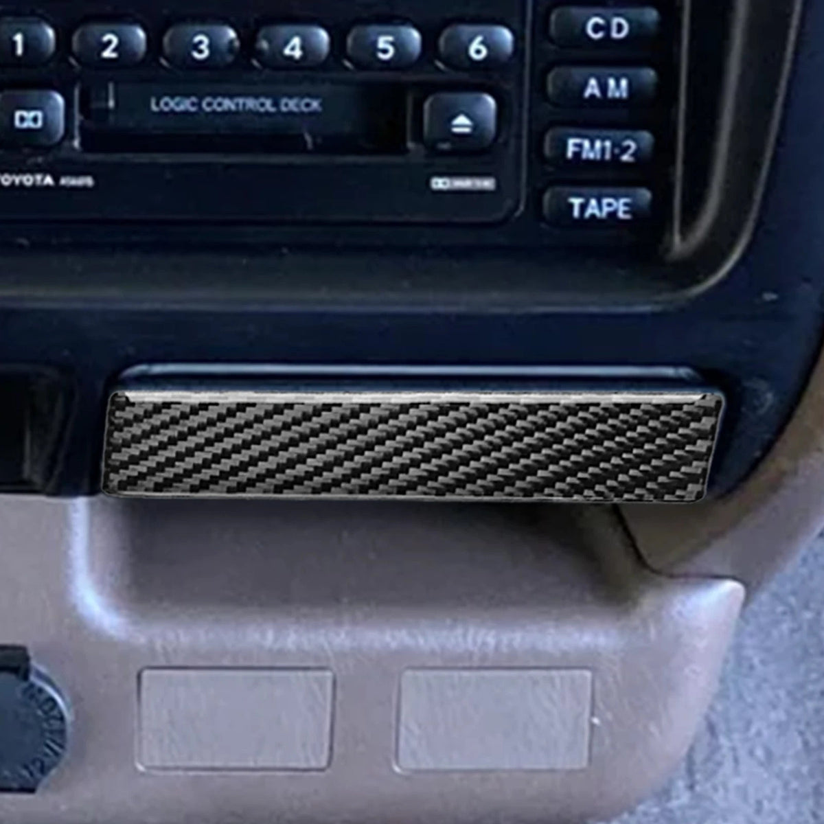 Carbon Fiber Cigarette Lighter Cap Cover for Toyota Tacoma (2016–2023)
