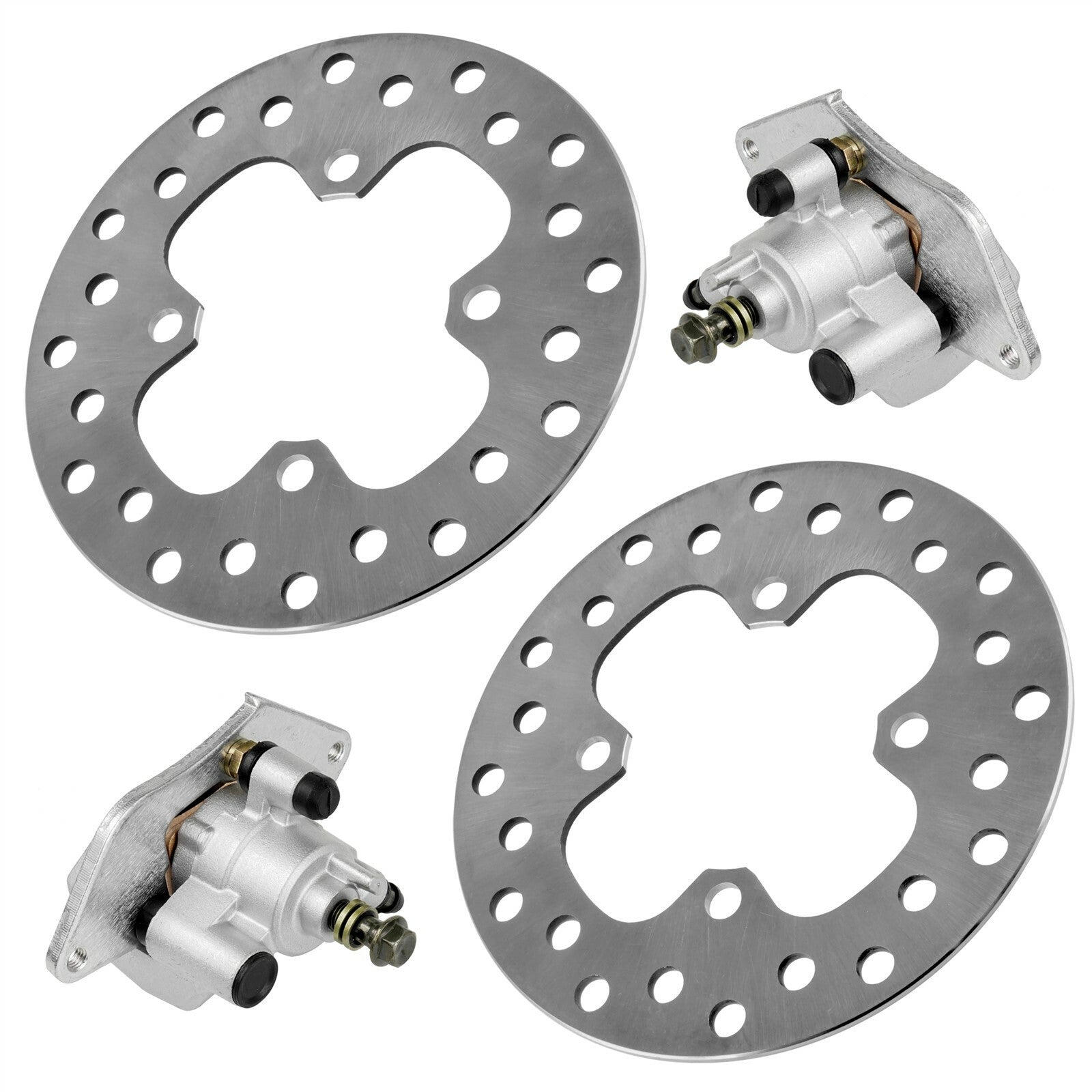 Front Brake Disc Caliper Rotor Replacement for Honda Rancher 420 TRX420TE1 2014-2024