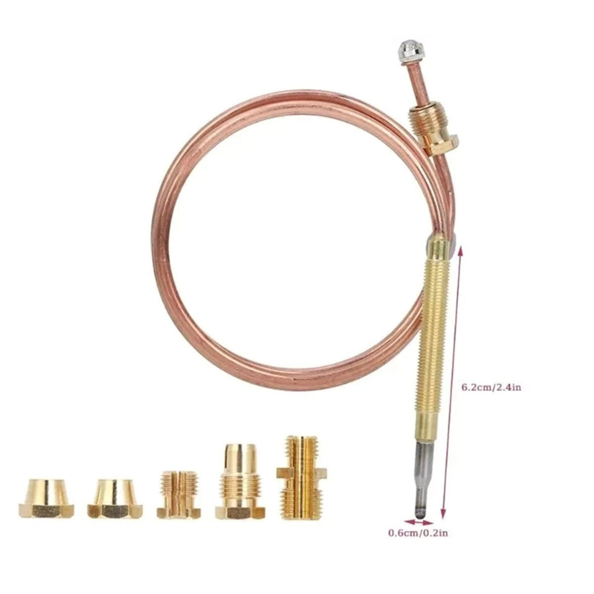Gas Stove Thermocouple for Universal Heating Gas Burner (5 Pcs Nuts)