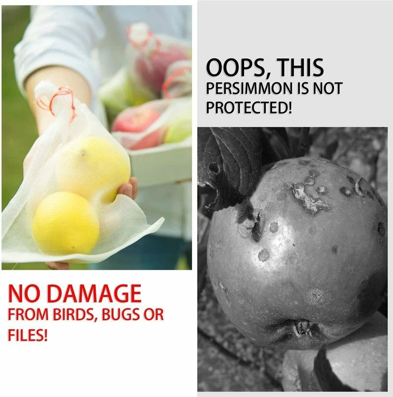 Set of 50 Fruit Net Bags for Garden Vegetable Protection