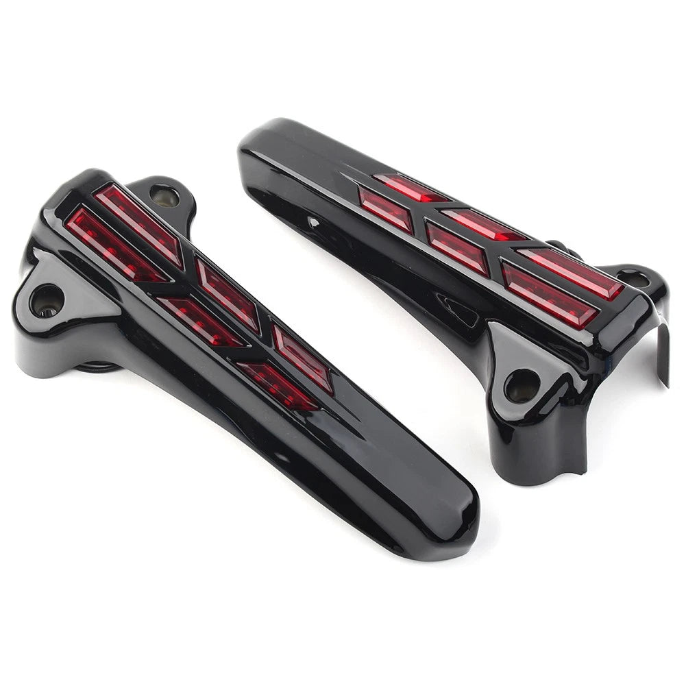 Front Lower Fork Leg Covers with LED for Harley FLHR FLHTK FLHX (2014–2020)