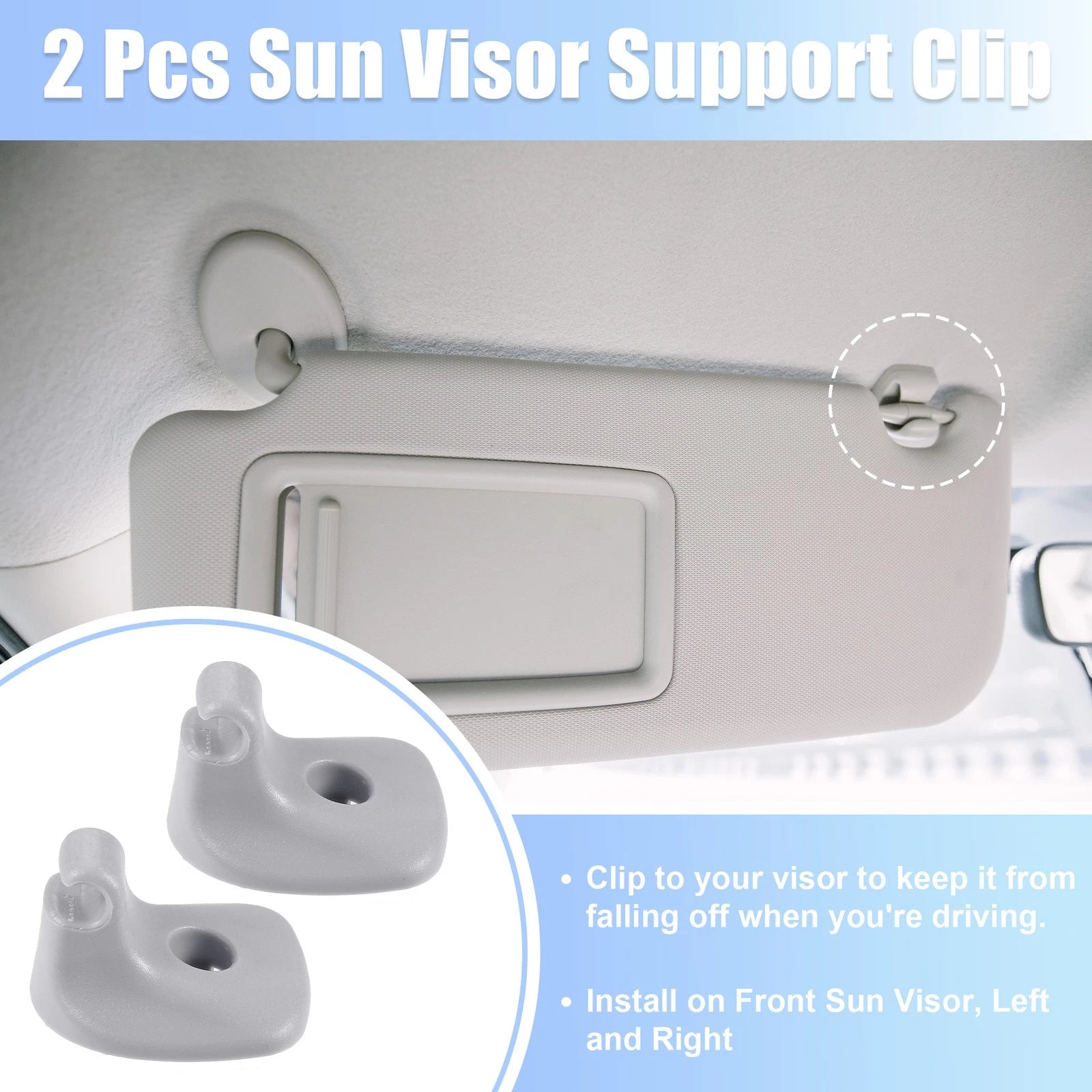 Sun Visor Support Clip Retainer Set for Chrysler 200 and Dodge (2015–2017)
