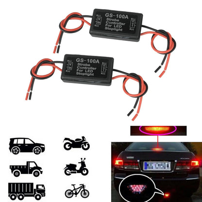 2X LED Brake Tail Stop Light Controller Module for Universal Vehicles (12V)