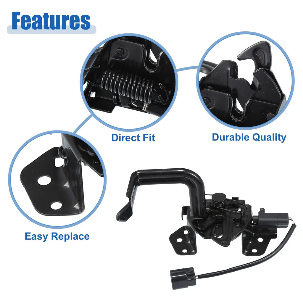Hood Latch Assembly Replacement for Hyundai Santa Fe (2019–2023)