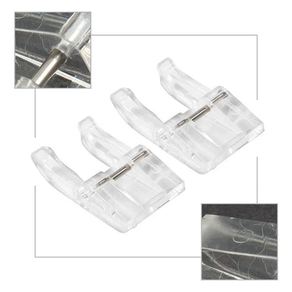 2X Clear Open Toe Embroidery Presser Foot for Sewing Machine (9909)