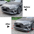 Front Bumper Splitter Spoiler Lip for Audi A4 S4 B9.5 (2020–2024) Black