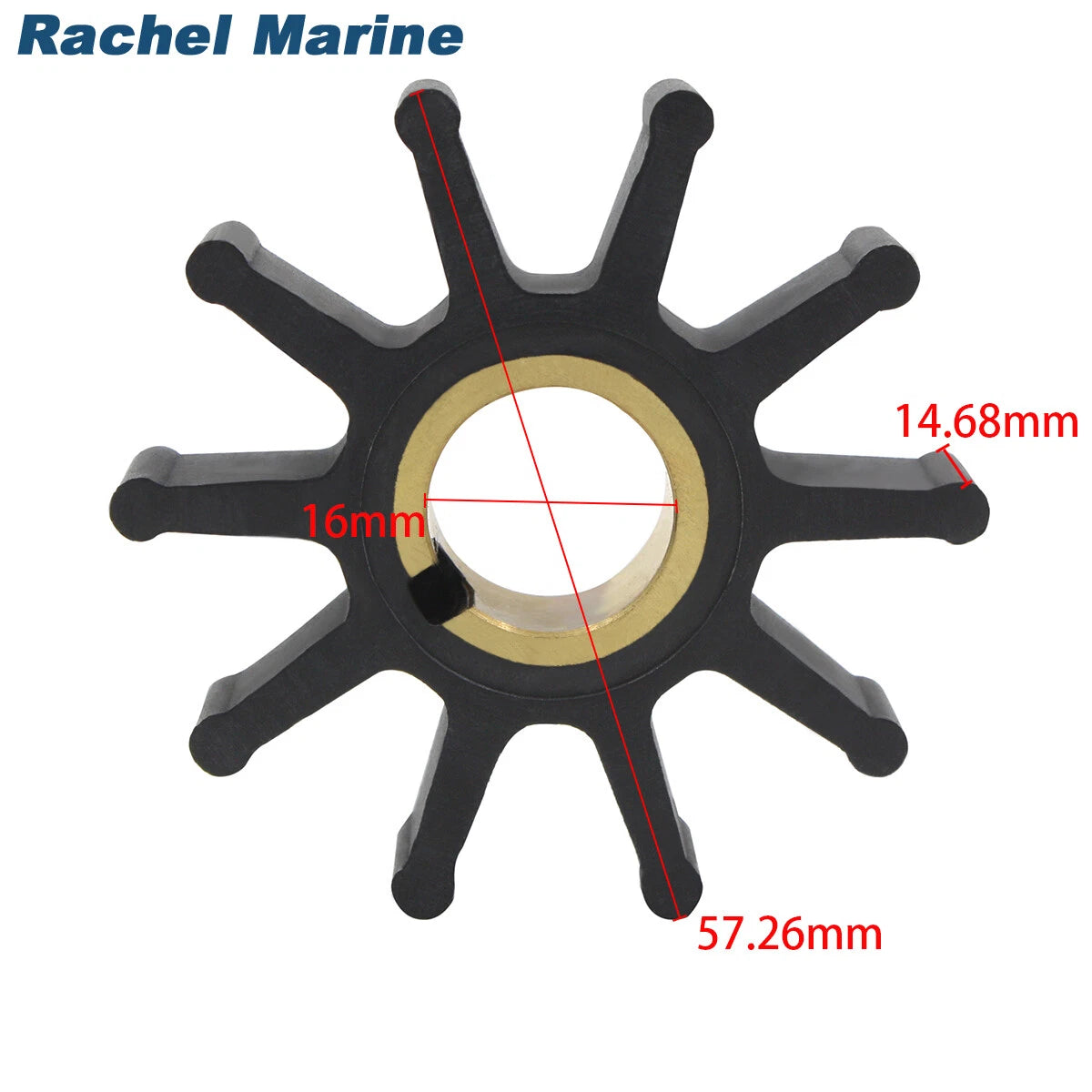Water Pump Impeller for Chrysler 35 HP Marine Outboards (F40065, 18-3084)