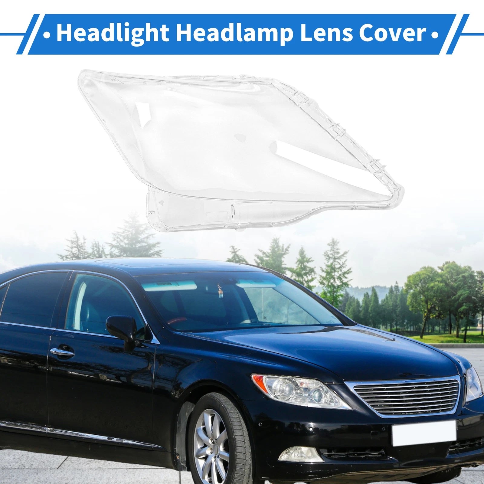 Headlight Lens Cover Front Right Replacement for Lexus LX570 (2007–2012)