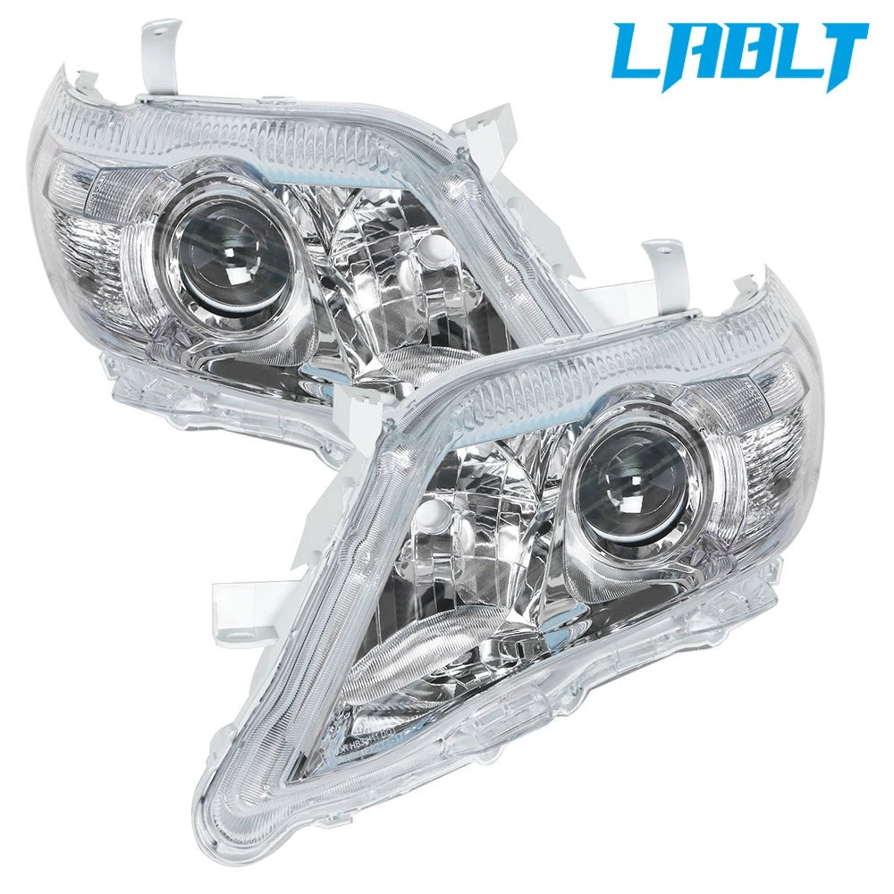 2X Halogen Chrome Headlight Assembly for Toyota Camry (2010–2011)