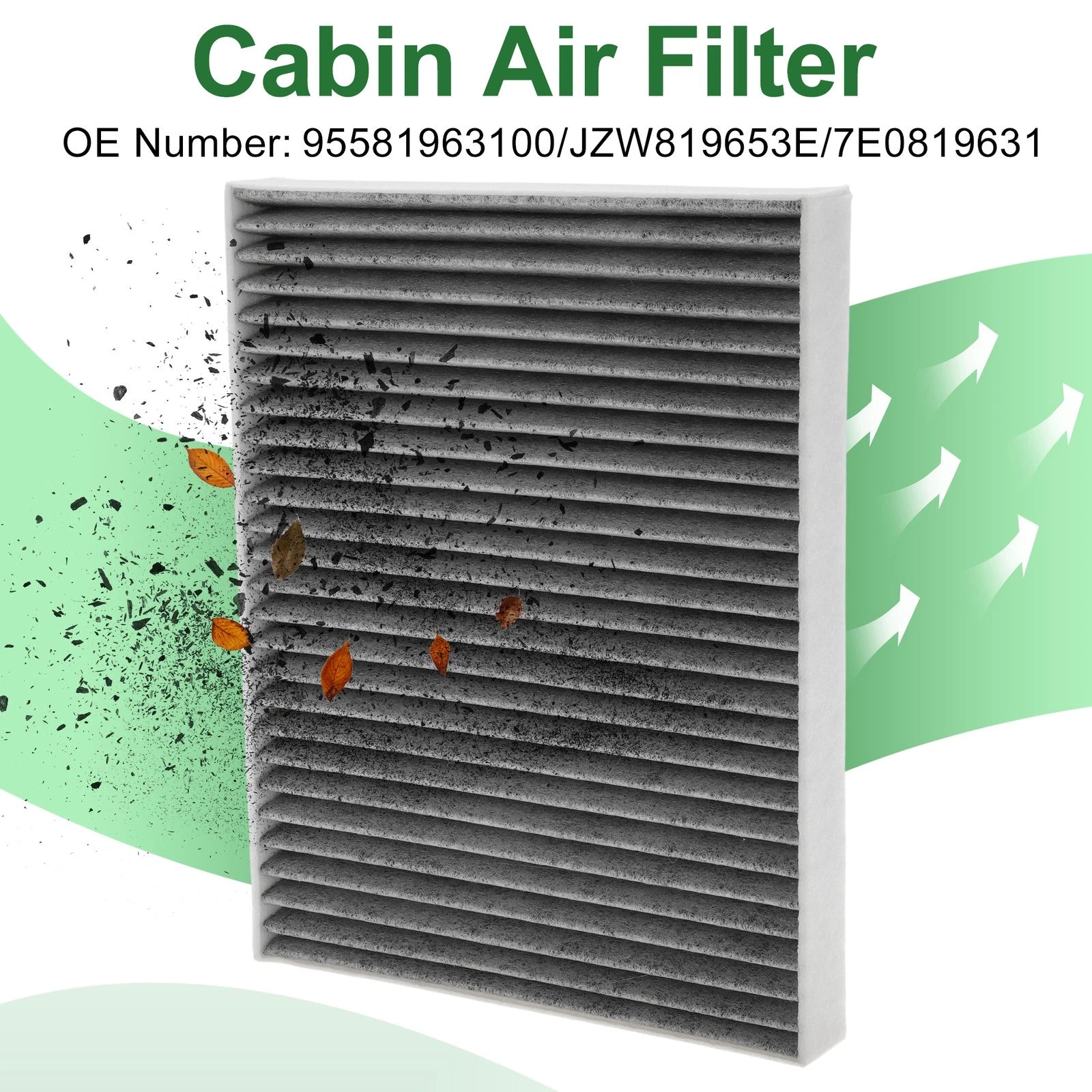 Cabin Air Filter No.95581963100 for Audi Q7 (2009–2012) 1 Pc