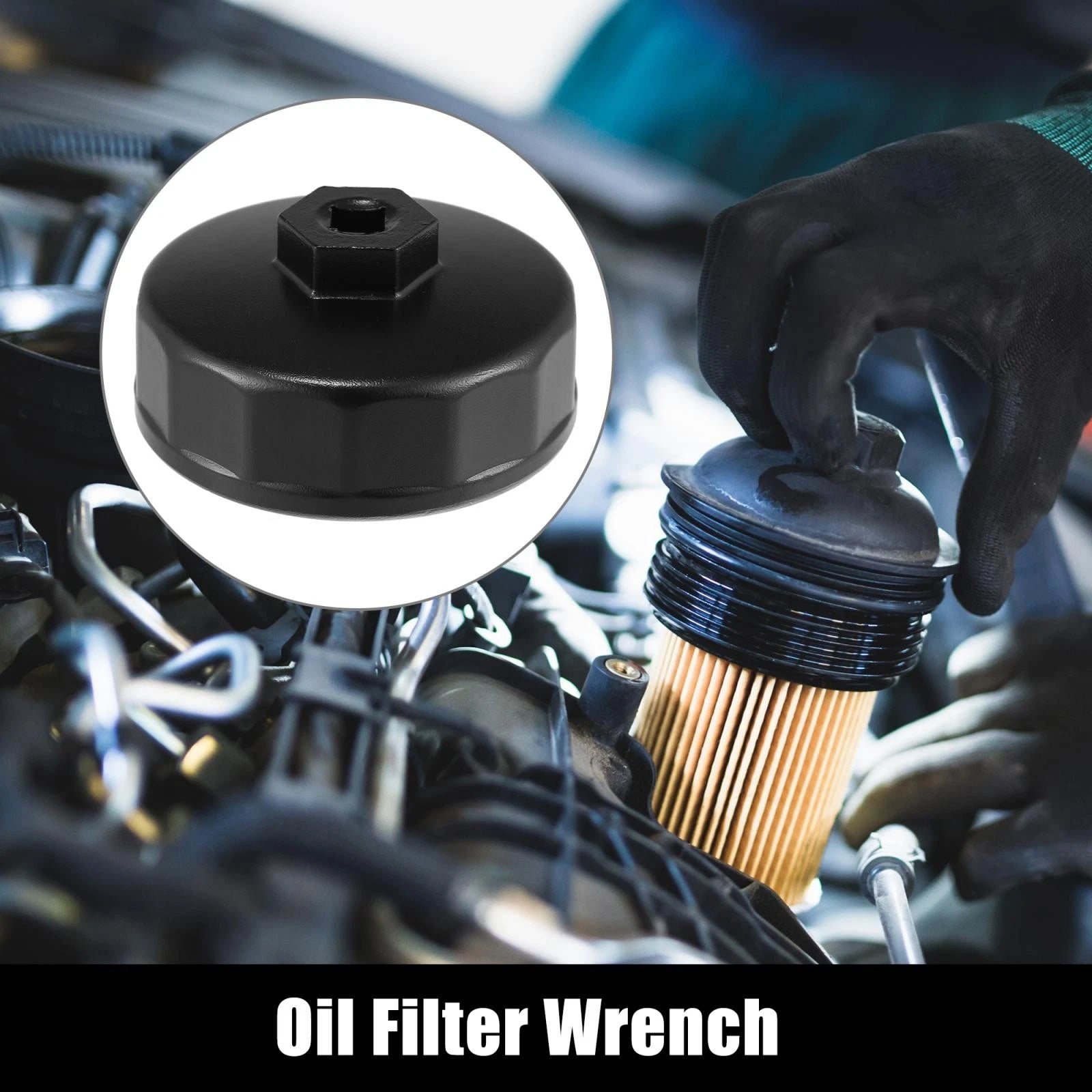 14 Flute Oil Filter Wrench Socket Remover Tool for Mercedes Benz (74mm) (—)