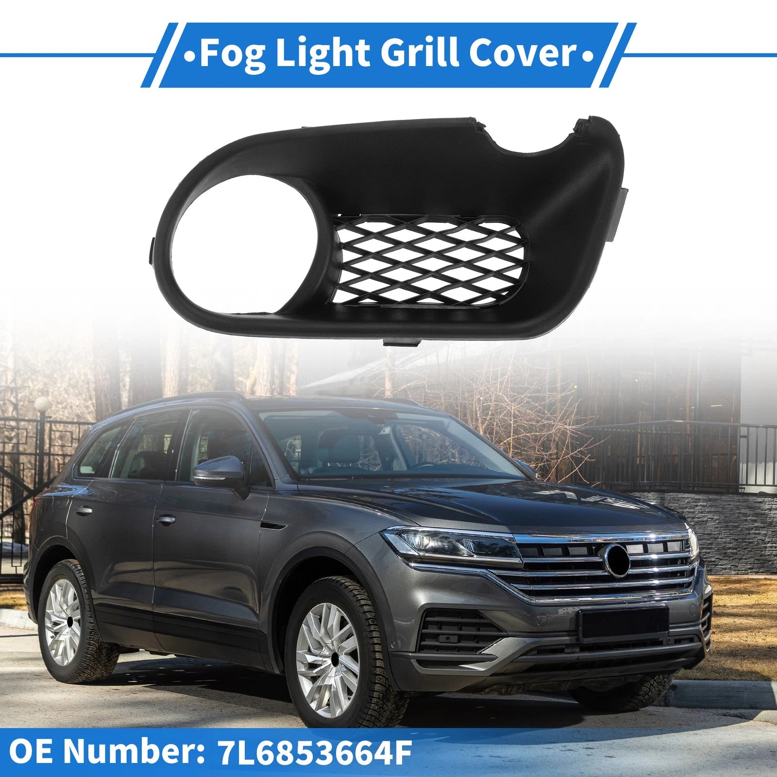 Front Right Fog Light Grill Replacement for Volkswagen Touareg (2003–2007)