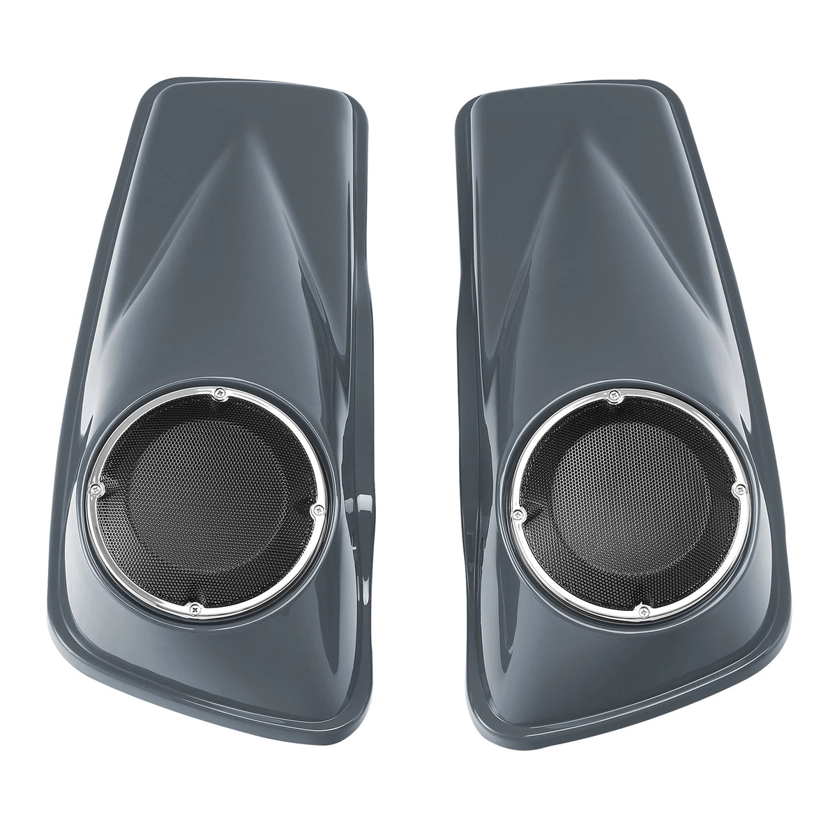 6.5" Speaker Hard Saddlebags Lids for Harley Road Glide (2014–2024) Gunship Gray
