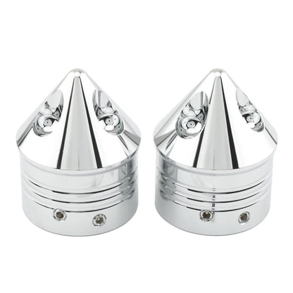 1Pair Front Wheel Axle Nut Covers Cap For Harley Touring Road Glide Dyna Softail