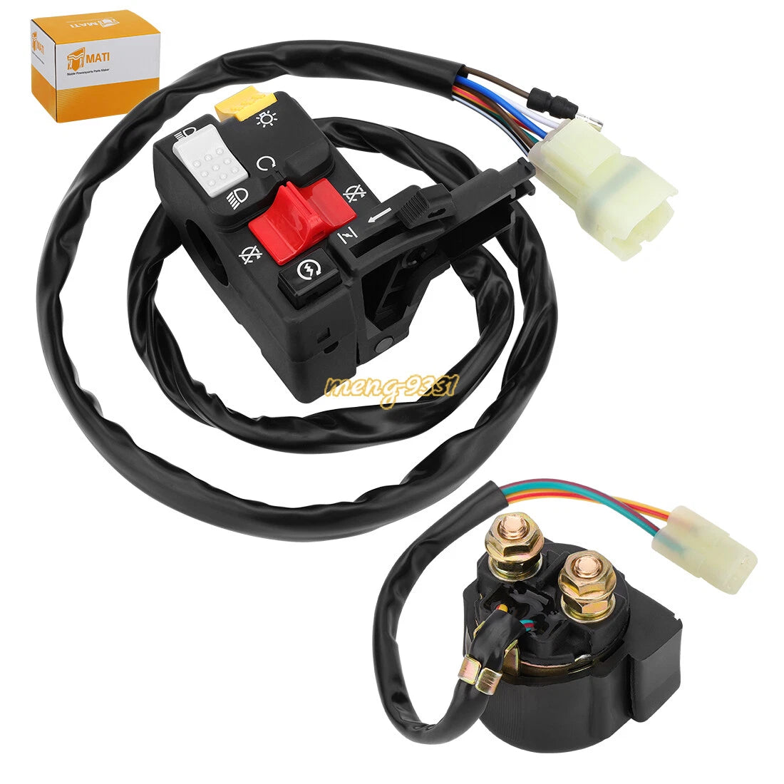 Handlebar Switch & Starter Relay for Honda TRX450FM TRX450S (1998–2004)