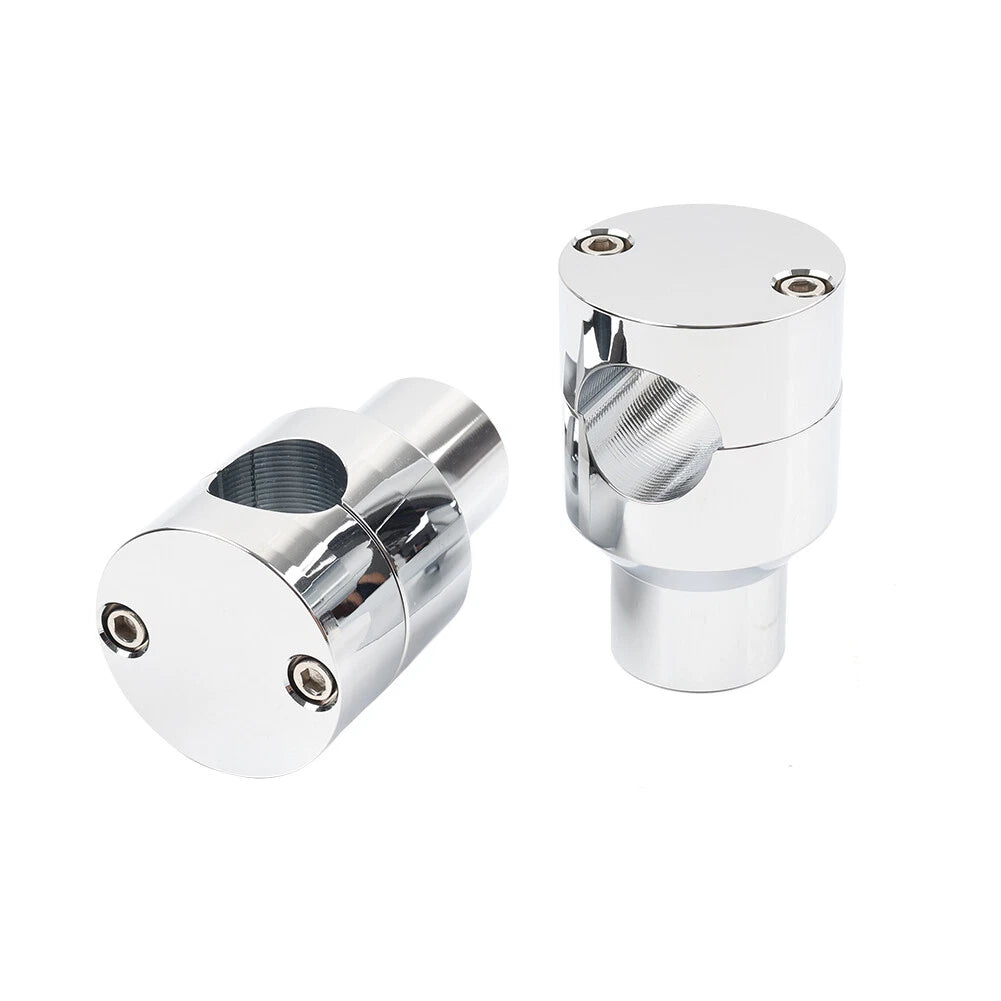 7/8" 22mm Handlebar Riser Clamp Mount Kit Chrome for Harley Honda