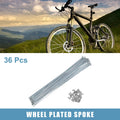 36pcs Bicycle Spokes J Bend Galvanized 11.34 in with Nipples for 13G