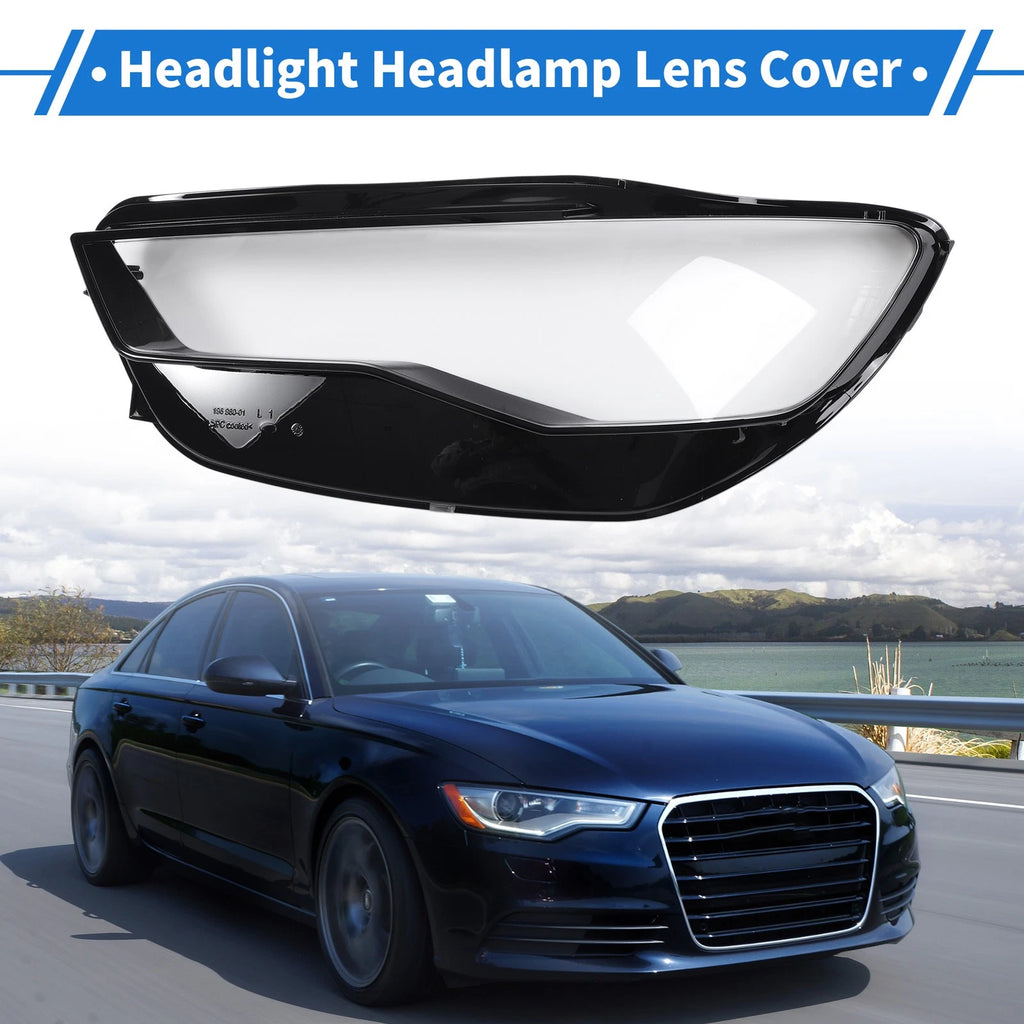 Headlight Lens Cover Front Left Replacement for Audi A6 (2016–2018)