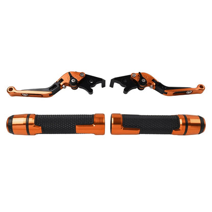 Orange Extendable Brake Clutch Lever Handlebar Grip Set For Ducati Panigale 959