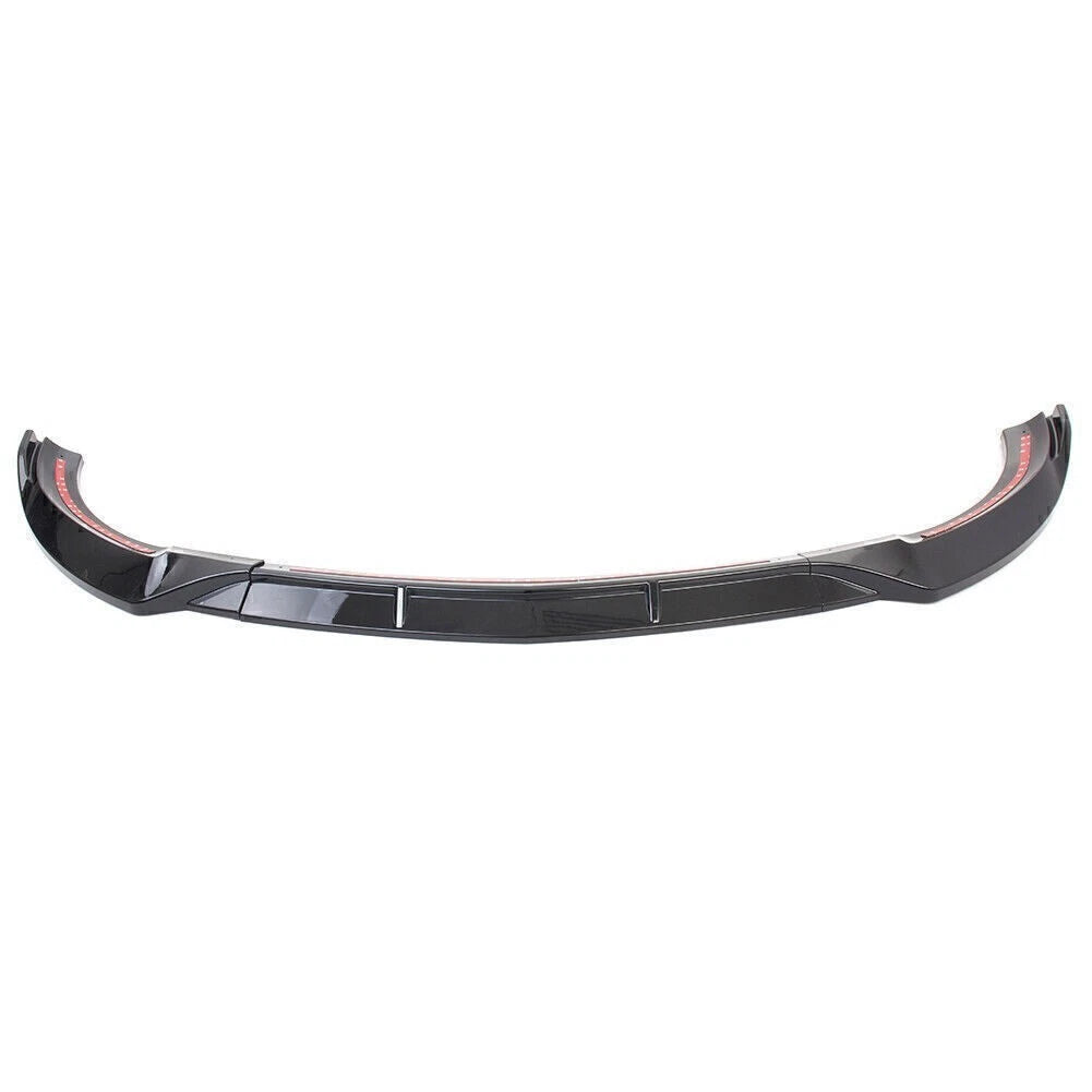 3X Glossy Black Front Lip Bumper Kit for Benz E-Class W213 (2017–2023)