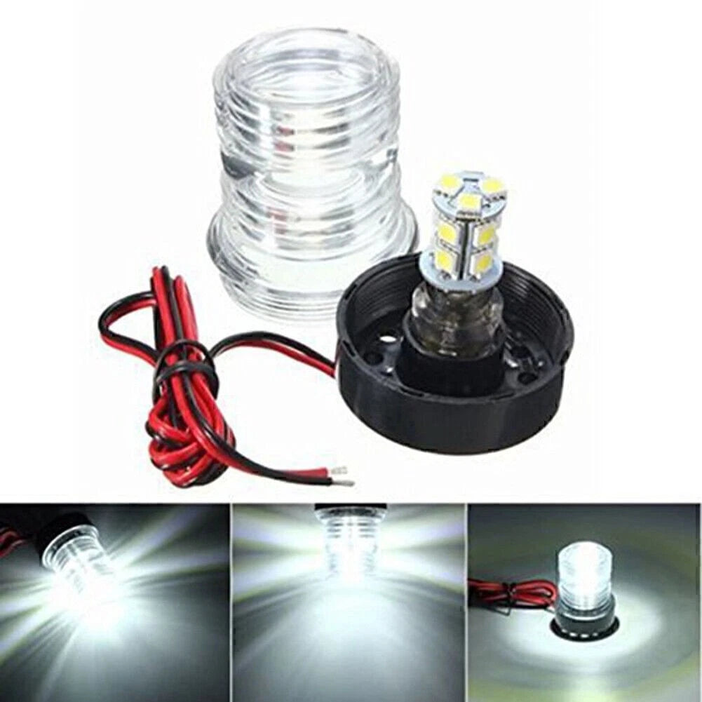 1x 360° White LED Marine Boat Yacht Navigation Anchor Light All Round Waterproof