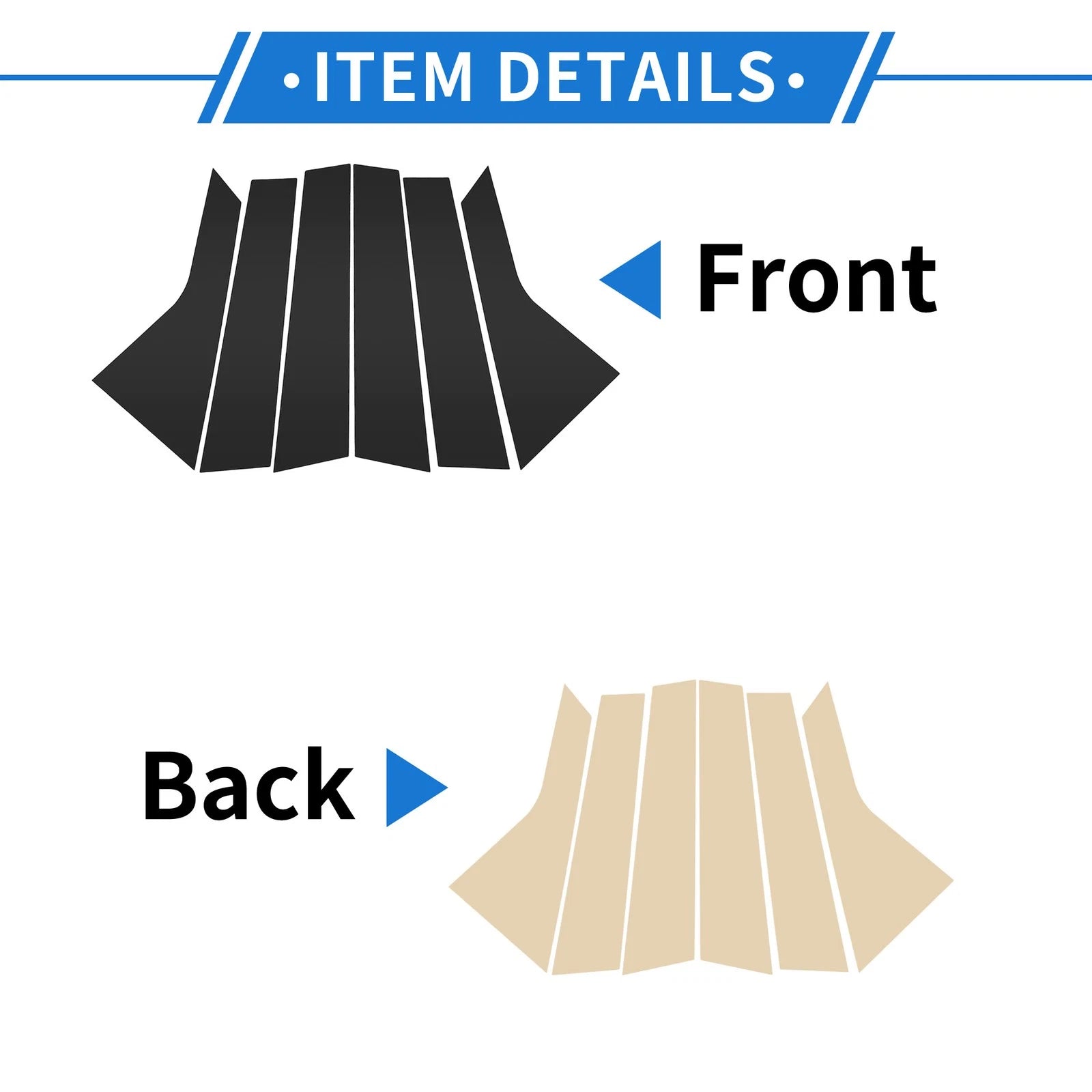 6 Pcs Door Pillar Window Trim Replacement for Hyundai Tucson (2021–2023)