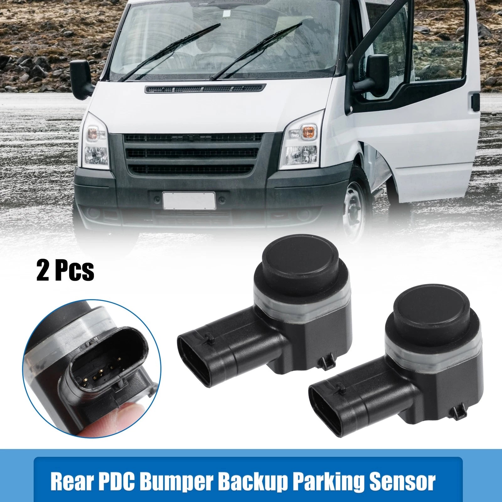 2pcs Rear PDC Bumper Backup Parking Sensor for Transit T150 (2015–2019) 99228TB