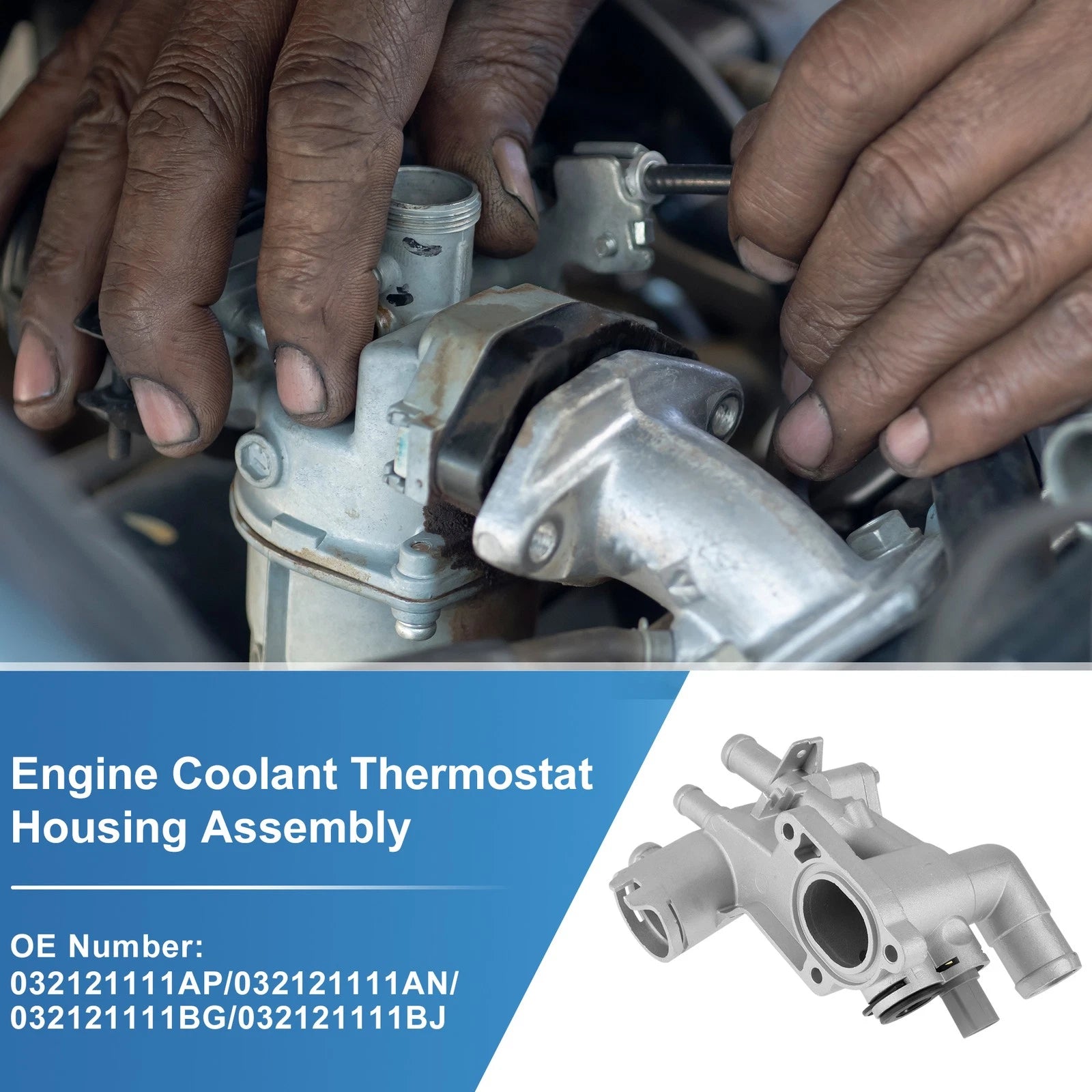 Engine Coolant Thermostat Housing Assembly Replacement for Volkswagen Lupo (2003–2006)