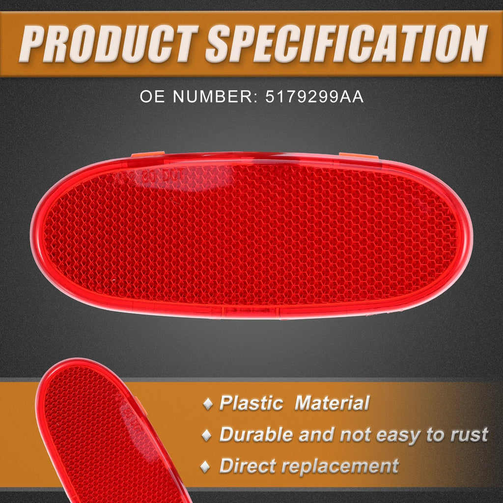 Front Door Panel Reflector Light Cover Replacement for Ram 1500 (2019–2024)