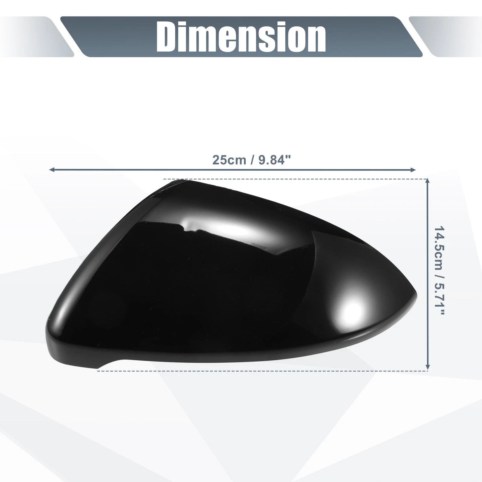 Rearview Mirror Cover Cap Gloss Black Replacement for Volkswagen Golf MK7 E-Golf (2015–2020)
