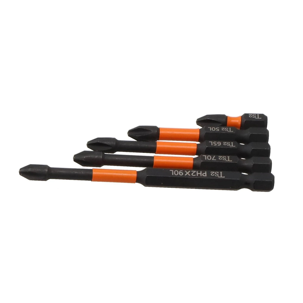 Set of 10 Magnetic Screwdriver Bits for (90mm, PH2)