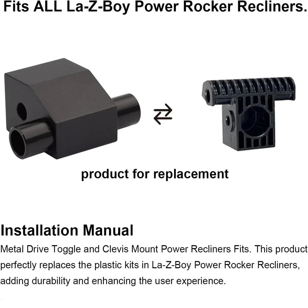 Metal Motor End Clevis Mount Toggle for La-Z-Boy Recliners