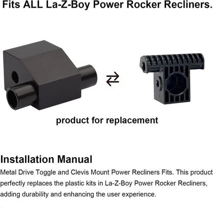 Metal Motor End Clevis Mount Toggle for La-Z-Boy Recliners