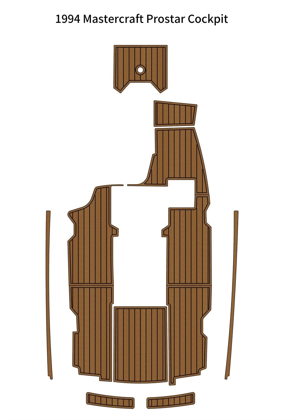 EVA Foam Faux Teak Deck Floor Mat for Mastercraft Prostar (1994)