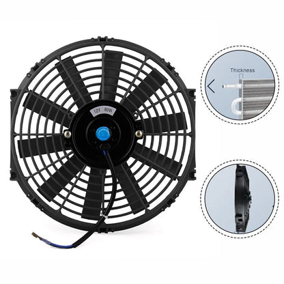 Radiator Cooling Fan for Vehicle with 10-Piece Mounting Kit