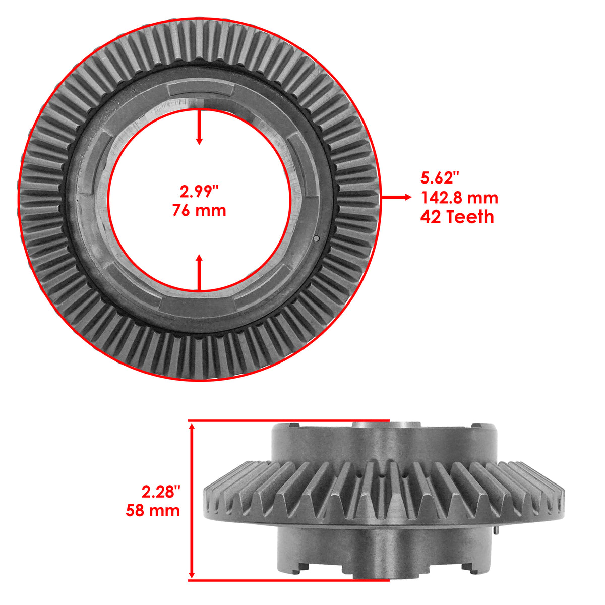 Front Differential Ring Pinion Gear Replacement for Polaris Sportsman 800 (2010–2014)