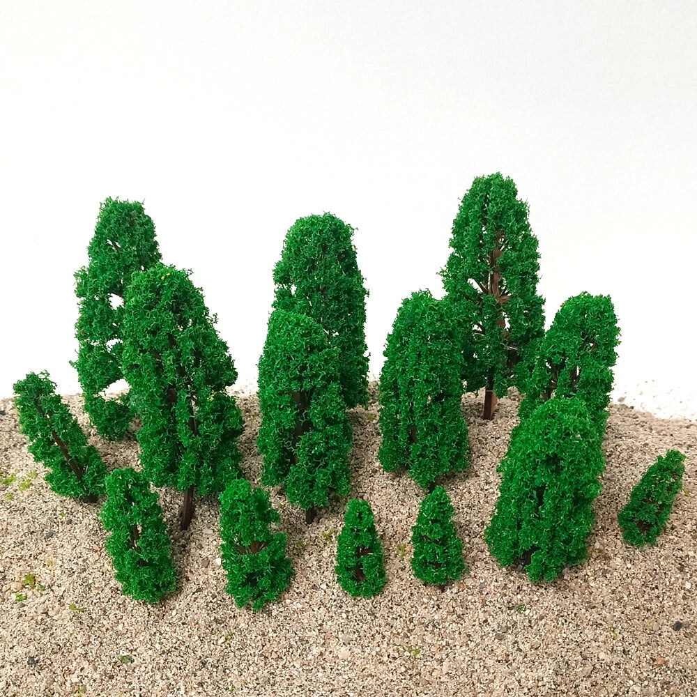 50x Pine Trees for Train Railroad Wargame Diorama Landscape