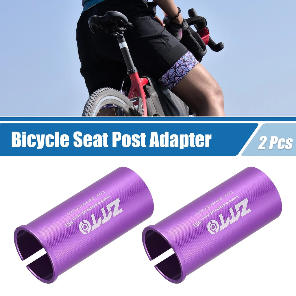 Seatpost Shim Adapter Replacement for Bicycle 1 Inch ID 27.2mm OD (Purple)