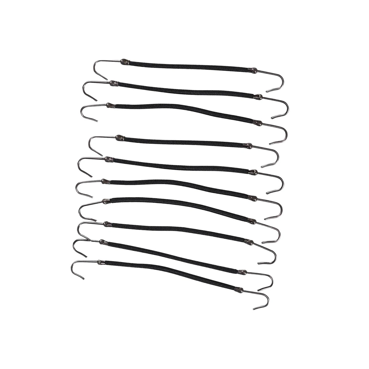 50Pcs Rubber Ponytail Hooks for Hair Styling - Black