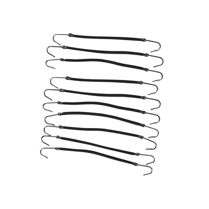 50Pcs Rubber Ponytail Hooks for Hair Styling - Black