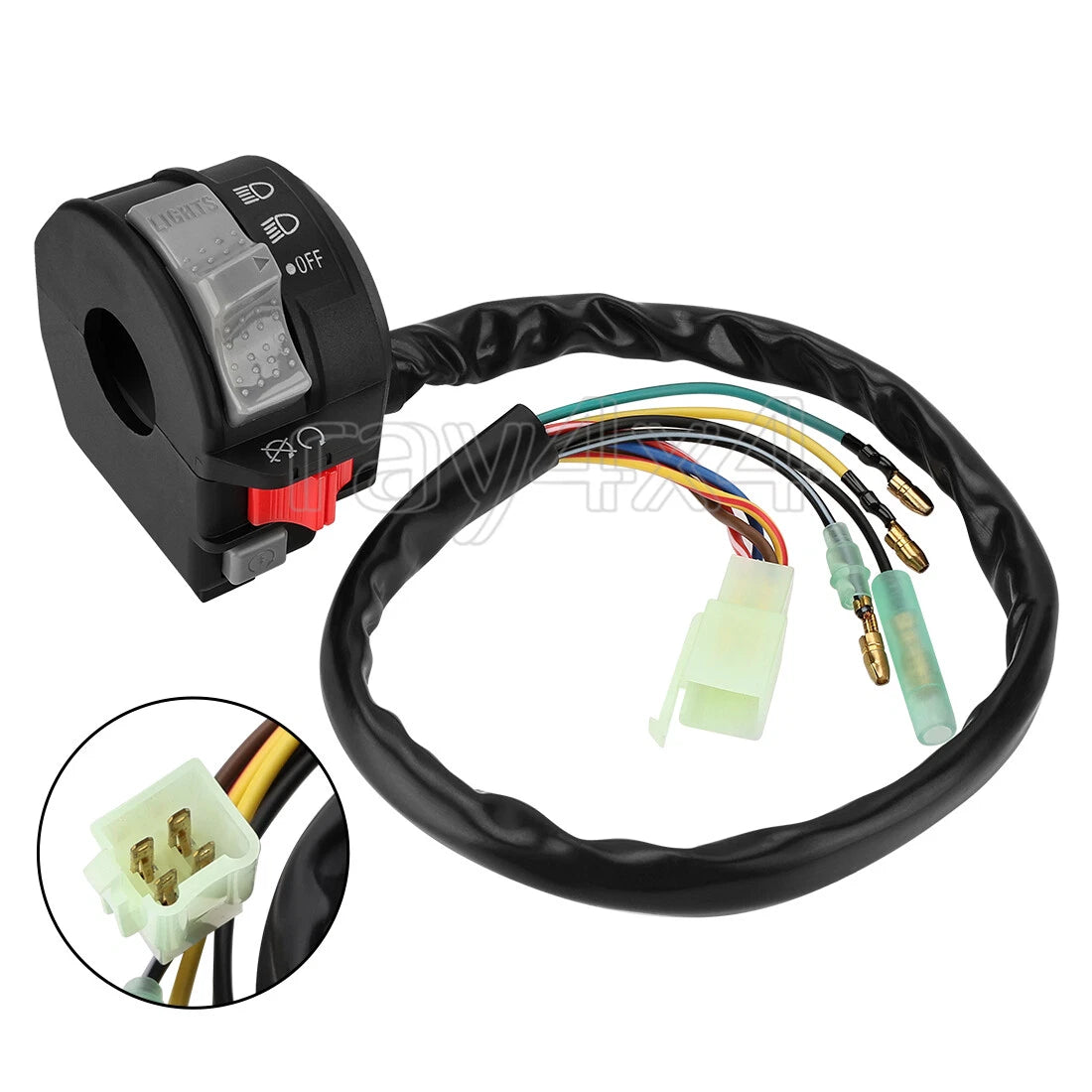 Handlebar Start Run Switch Headlight for Yamaha YFB250 YFM250X (1991–1999)