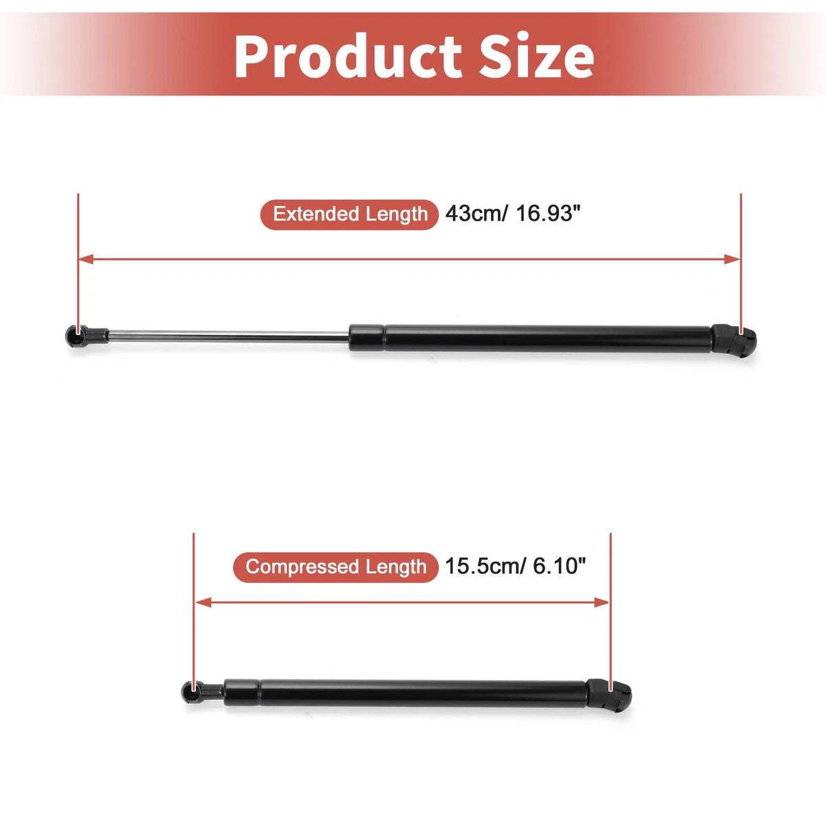 2X Rear Hatch Lift Supports for Toyota Matrix Wagon (2003–2008)