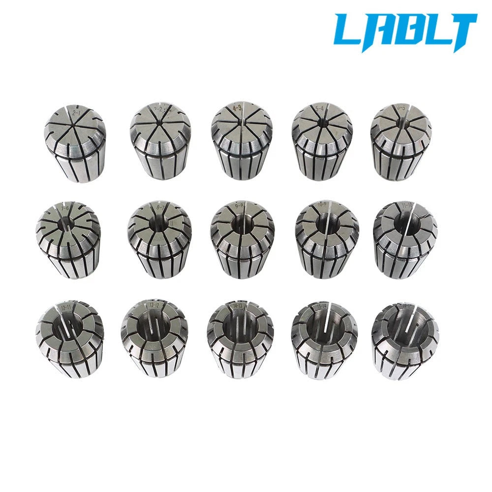 15Pcs ER25 Spring Collet Set for Engraving Machine Milling Lathe (2MM-16MM)