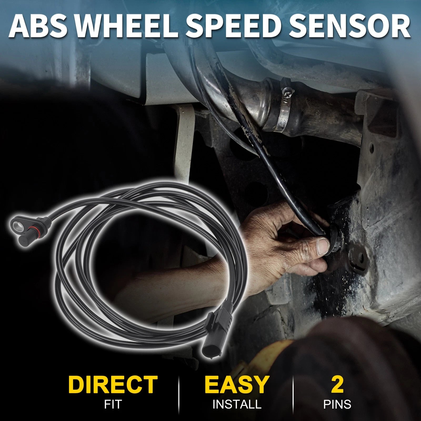 2pcs Rear ABS Wheel Speed Sensor for Mercedes-Benz Sprinter 2500 (2013–2018)