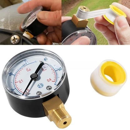 14 Inch Pool Pressure Gauge for ECX270861 (IP67, 60 PSI, Brass Thread)