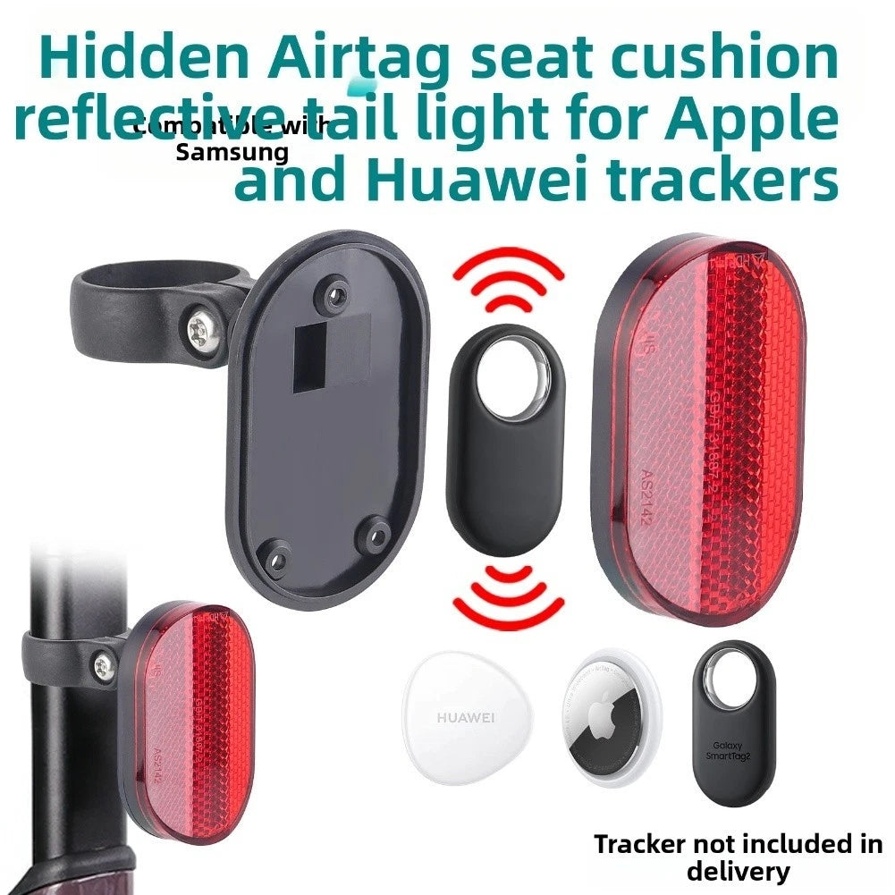 Air Tag Compatible Bicycle Seatpost Mount Waterproof GPS Lamp