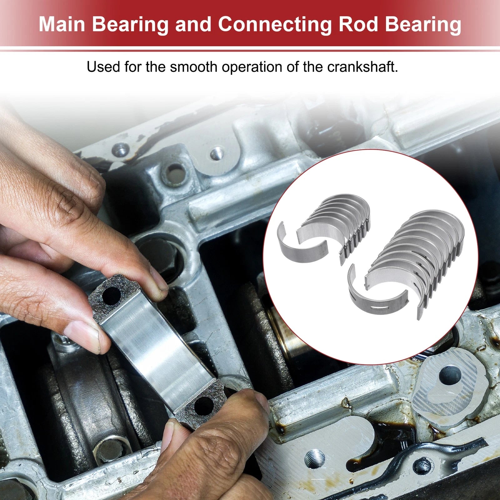 Engine Main and Connecting Rod Bearing Kit Replacement for Chevrolet Blazer (1995–2005)
