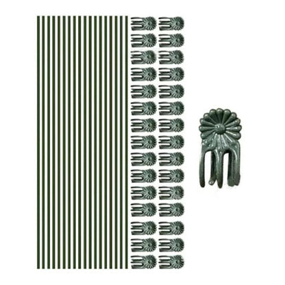 50 Plastic Plant Stakes and Orchid Clips for Plant Growth Support