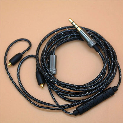 MMCX Audio Cable with Volume Control for Shure SE215/425/535/846 (Black)